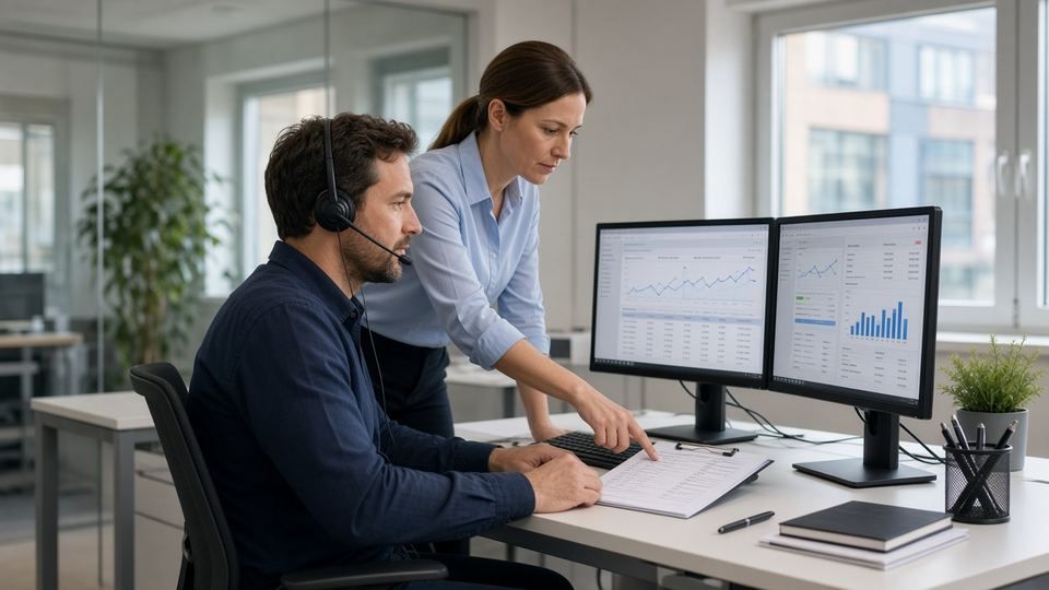 Equipo de soporte técnico atendiendo a un cliente